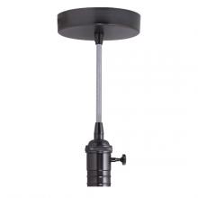 Bulbrite 810082 - PEND DIR WIRE VINT SOCKET GUNMETAL-SILV CORD