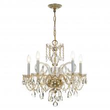 Crystorama 1005-PB-CL-MWP - Traditional Crystal 22'' Hand Cut Crystal Polished Brass Chandelier