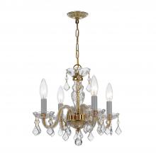 Crystorama 1064-PB-CL-I - Traditional Crystal 15'' Italian Crystal Polished Brass Chandelier