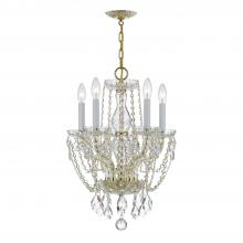 Crystorama 1129-PB-CL-MWP - Traditional Crystal 14'' Hand Cut Crystal Polished Brass Chandelier