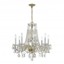 Crystorama 1138-PB-CL-MWP - Traditional Crystal 26'' Hand Cut Crystal Polished Brass Chandelier