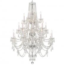 Crystorama 1157-CH-CL-MWP - Traditional Crystal 38'' Hand Cut Crystal Polished Chrome Chandelier
