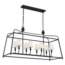 Crystorama 2249-BF - Libby Langdon Sylvan 42'' Black Forged Linear Chandelier