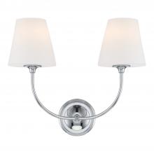 Crystorama 2442-OP-CH - Libby Langdon Sylvan 17'' Polished Chrome Sconce
