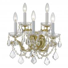 Crystorama 4404-GD-CL-MWP - Maria Theresa 16'' Hand Cut Crystal Gold Sconce
