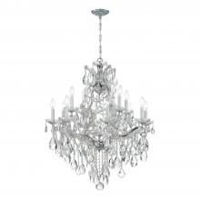 Crystorama 4413-CH-CL-MWP - Maria Theresa 28'' Hand Cut Crystal Polished Chrome Chandelier