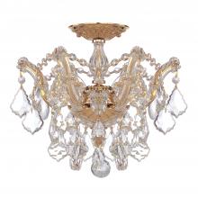 Crystorama 4430-GD-CL-MWP - Maria Theresa 13.5'' Hand Cut Crystal Gold Semi Flush Mount