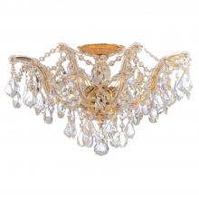 Crystorama 4437-GD-CL-MWP - Maria Theresa 19'' Hand Cut Crystal Gold Semi Flush Mount