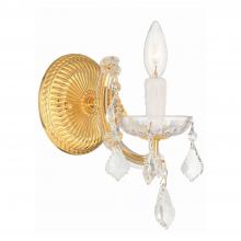 Crystorama 4471-GD-CL-MWP - Maria Theresa 6'' Hand Cut Crystal Gold Sconce