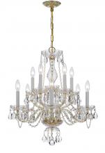 Crystorama 5080-PB-CL-I - Traditional Crystal 23'' Hand Cut Crystal Polished Brass Chandelier