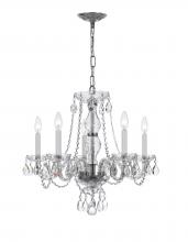 Crystorama 5085-CH-CL-I - Traditional Crystal 21'' Hand Cut Crystal Polished Chrome Chandelier