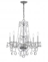 Crystorama 5086-CH-CL-I - Traditional Crystal 23'' Hand Cut Crystal Polished Chrome Chandelier