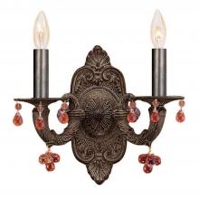 Crystorama 5200-VB-AMBER - Paris Market 11'' Amber Crystal Venetian Bronze Sconce