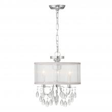 Crystorama 5623-CH - Hampton 14'' Drum Shade Polished Chrome Chandelier