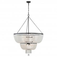 Crystorama 612-MK - Rylee 32'' Matte Black Chandelier