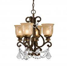 Crystorama 7504-BU-CL-MWP - Norwalk 17'' Hand Cut Crystal Bronze Umber Chandelier