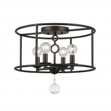 Crystorama 9267-EB - Cameron 15'' English Bronze Semi Flush Mount