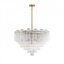 Crystorama ADD-316-AG-CL - Addis 32'' Aged Brass Chandelier