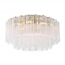 Crystorama ADD-321-AG-CL - Addis 22.25'' Aged Brass Flush Mount