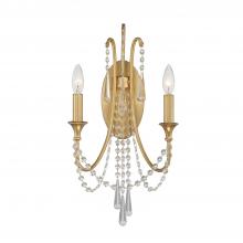 Crystorama ARC-1902-GA-CL-MWP - Arcadia 11.25'' Antique Gold Sconce