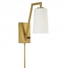 Crystorama AVO-B4201-AG - Avon 5'' Aged Brass Task Sconce