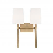 Crystorama BRO-452-VG - Bromley 13.75'' Vibrant Gold Sconce