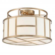 Crystorama DAN-400-VG - Libby Langdon Danielson 16.75'' Vibrant Gold Semi Flush Mount