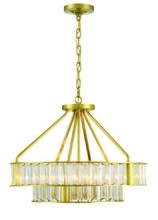 Crystorama FAR-6006-AG - Libby Langdon Farris 24.5'' Aged Brass Chandelier