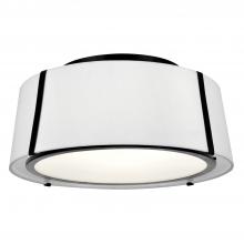 Crystorama FUL-905-BK - Fulton 18'' Black Semi Flush Mount