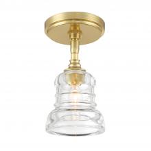 Crystorama GRG-1040-AG_CEILING - Gregory 5'' Aged Brass Semi Flush Mount