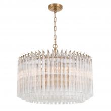 Crystorama LOF-5007-AG - Lofton 24'' Aged Brass Chandelier