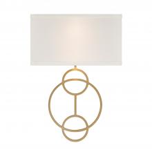 Crystorama LRL-992-VG-WH - Laurel 10'' Vibrant Gold Sconce