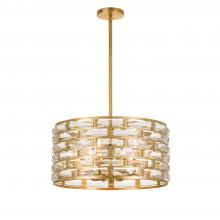 Crystorama MER-4866-GA - Meridian 20'' Antique Gold Pendant