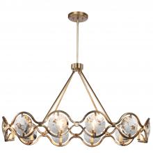 Crystorama QUI-7629-DT - Quincy 40'' Distressed Twilight Linear Chandelier
