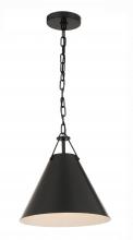 Crystorama XAV-B8301-MK - Xavier 12'' Matte Black Pendant