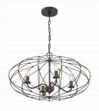 Crystorama ZUC-A9034-EB-GA - Zucca 24.5'' English Bronze + Antique Gold Chandelier
