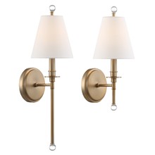 Crystorama RIV-382-AG - Riverdale 6'' Aged Brass Sconce