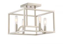 Designers Fountain 88411-SP - Uptown 12" 4-Light Semi-Flush