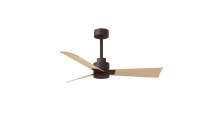 Matthews Fan Company AK-TB-LM-42 - Alessandra - 42" Three Blade Transitional Ceiling Fan - Matte White Finish - Light Maple Blades