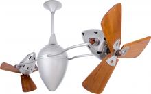 Matthews Fan Company AR-BN-WD-DAMP - Ar Ruthiane - Rotational Ceiling Fan - Brushed Nickel Finish - Mahogany Tone Blades