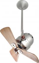 Matthews Fan Company BD-BN-WD-DAMP - Bianca Direcional - Directional Ceiling Fan - Brushed Nickel Finish - Mahogany Tone Blades