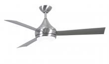 Matthews Fan Company DA-BS-BS - Donaire-Three Blade Paddle Fan-Integrated LED-Brushed Stainless Finish-Brushed Stainless Blades