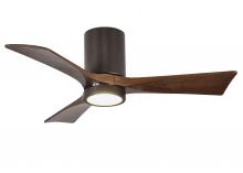 Matthews Fan Company IR3HLK-TB-WA-42 - Irene-3HLK-42" Three Blade Flush Mount Paddle Fan-5CCT Integrated LED-Textured Bronze Finish