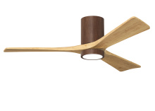 Matthews Fan Company IR3HLK-WN-LM-52 - Irene-3HLK-52" Three Blade Flush Mount Paddle Fan-5CCT Integrated LED-B Walnut Tone Finish