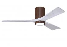 Matthews Fan Company IR3HLK-WN-MWH-52 - Irene-3HLK-52" Three Blade Flush Mount Paddle Fan-5CCT Integrated LED-Walnut Tone Finish