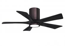 Matthews Fan Company IR5HLK-BB-BK-42 - Irene-5HLK-42" Five Blade Flush Mount Paddle Fan-5CCT Integrated LED-Brushed Bronze Finish