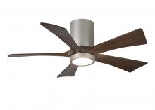 Matthews Fan Company IR5HLK-BN-WA-42 - Irene-5HLK-42" Five Blade Flush Mount Paddle Fan-5CCT Integrated LED-Brushed Nickel Finish
