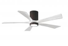 Matthews Fan Company IR5HLK-TB-MWH-52 - Irene-5HLK-52" Five Blade Flush Mount Paddle Fan-5CCT Integrated LED-Textured Bronze Finish