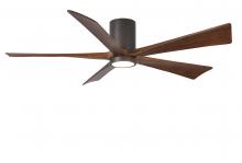 Matthews Fan Company IR5HLK-TB-WA-60 - Irene-5HLK-60" Five Blade Flush Mount Paddle Fan-5CCT Integrated LED-Textured Bronze Finish