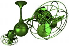 Matthews Fan Company IV-GREEN-MTL - Italo Ventania - Rotational Ceiling Fan - Esmerelda Finish - Metal Blades